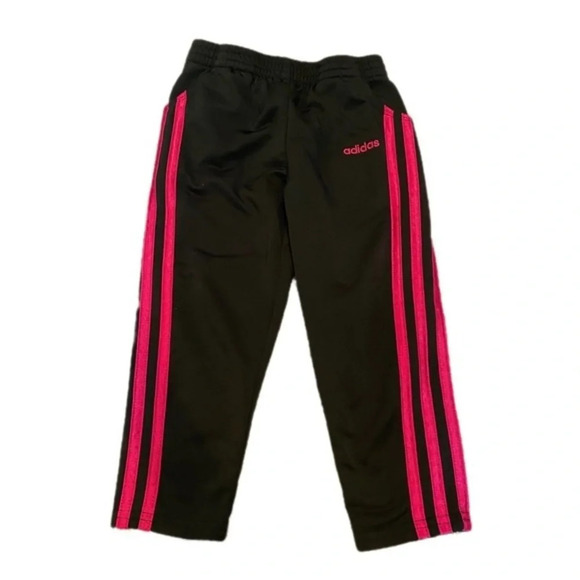 adidas Other - Adidas Girls 3t Black and Hot Pink Stripe Athletic Pants/ Sweatpants​
